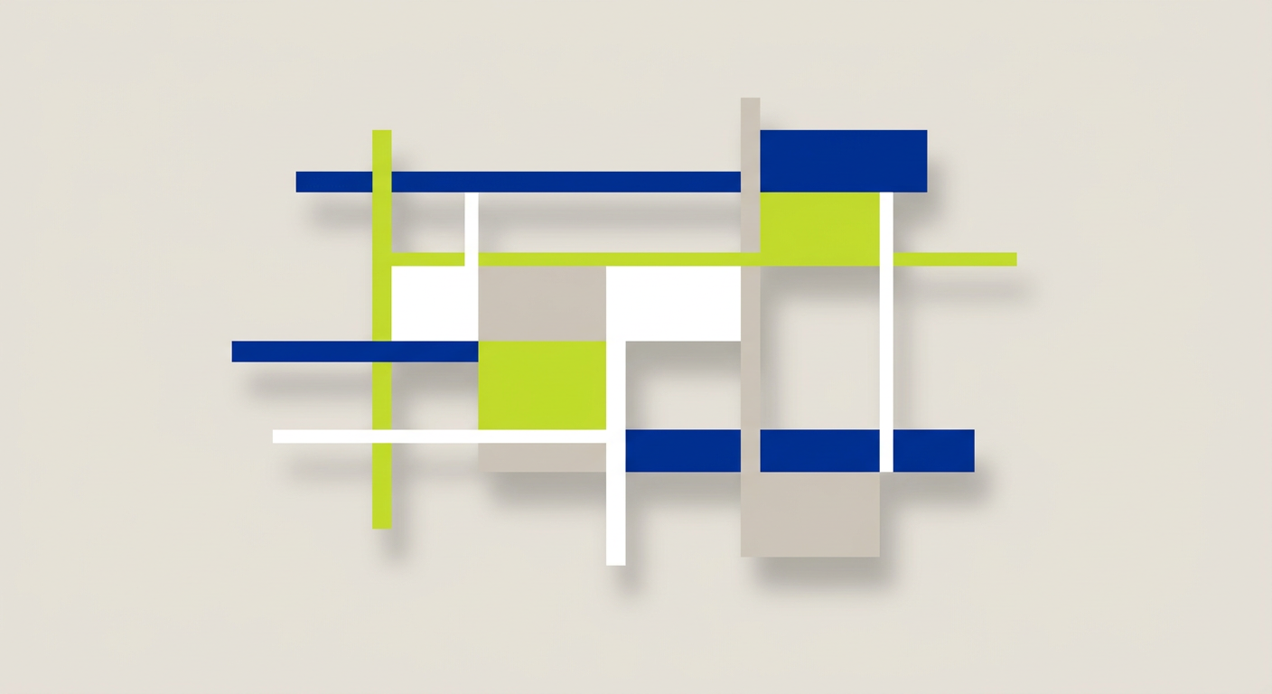 Abstract illustration of precise interconnected structural lines.